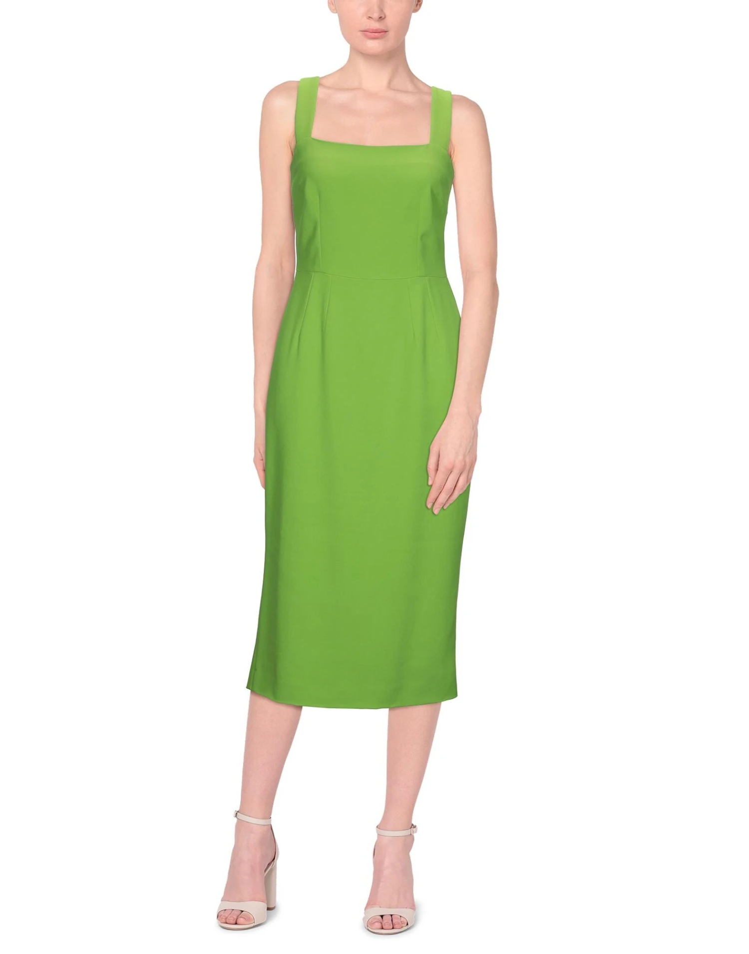 DOLCE & GABBANA Verde Acido Vestito Midi 4 DOLCE & GABBANA Verde Acido Vestito Midi - immagine 2
