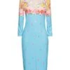 BLUMARINE Celeste Vestito Midi -Marni Gabbana Outlet 15180596qq 14 f