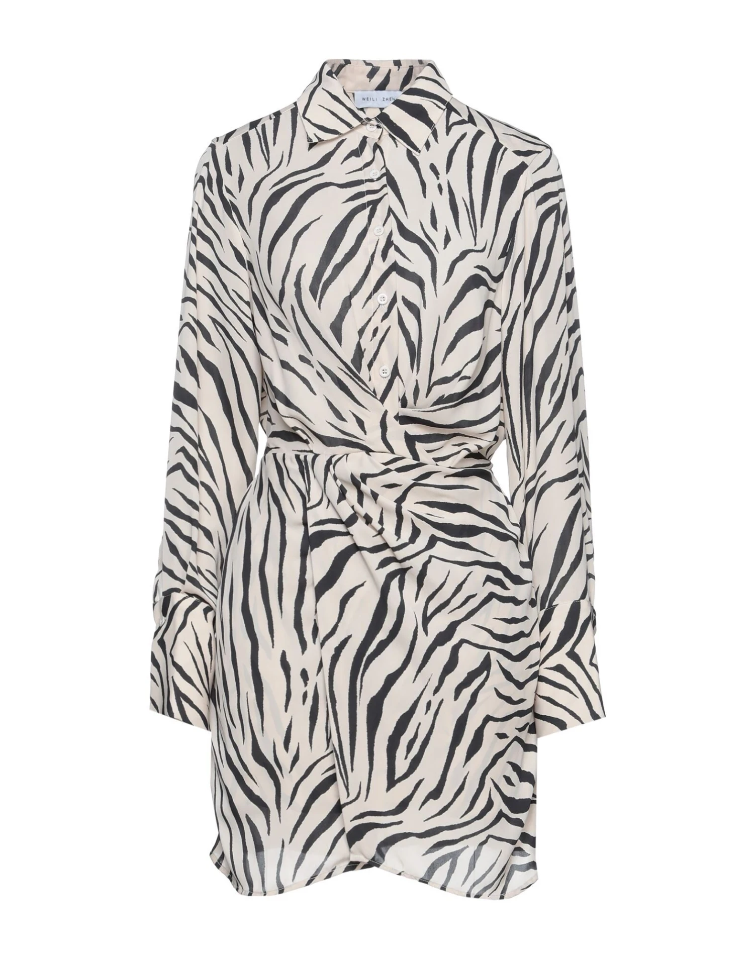 WEILI ZHENG Beige Vestito Corto 3 WEILI ZHENG Beige Vestito Corto