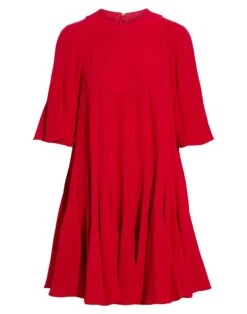 VALENTINO Rosso Vestito In Seta