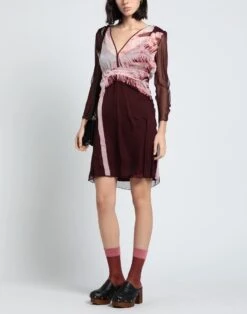 N°21 Bordeaux Vestito Corto -Marni Gabbana Outlet 15251934wa 14 e