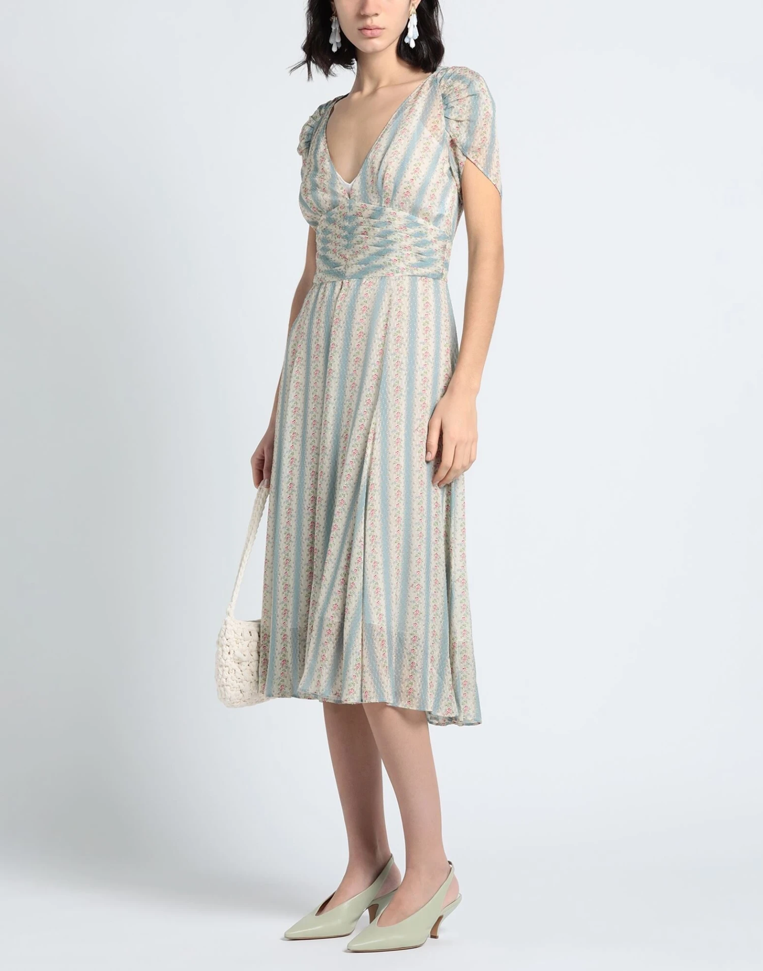 DSQUARED2 Celeste Vestito Midi 4 DSQUARED2 Celeste Vestito Midi - immagine 2