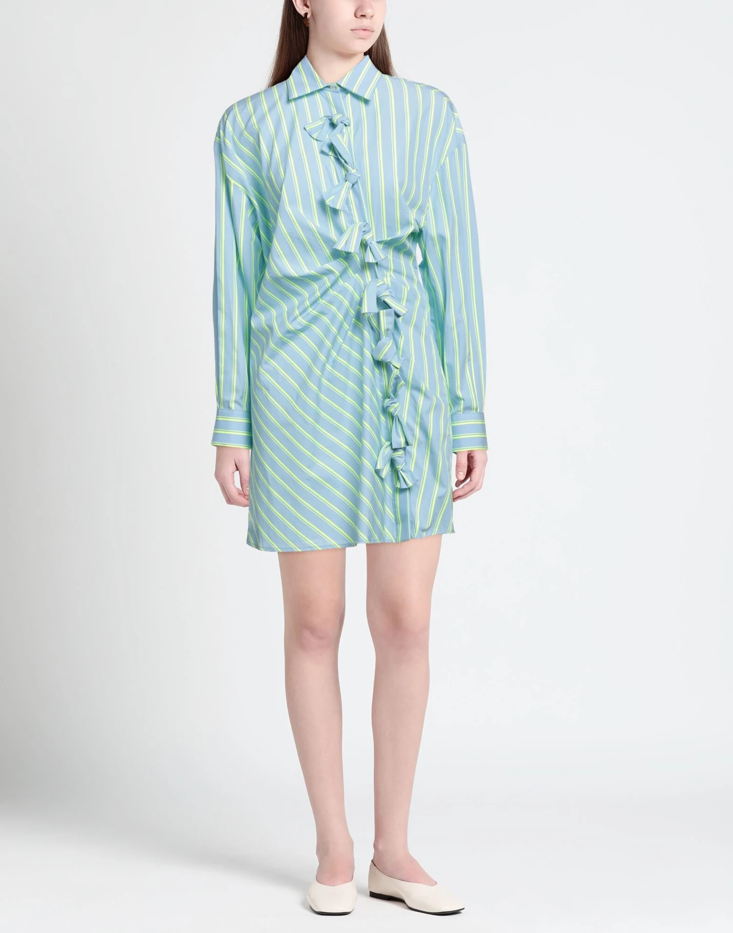 MSGM Celeste Vestito Chemisier 4 MSGM Celeste Vestito Chemisier - immagine 2