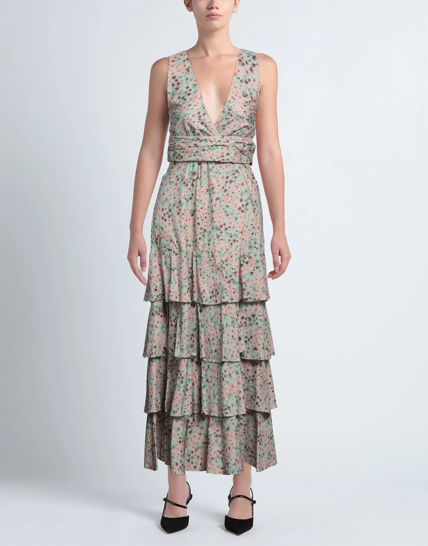 WEILI ZHENG Turchese Vestito Lungo 4 WEILI ZHENG Turchese Vestito Lungo - immagine 2