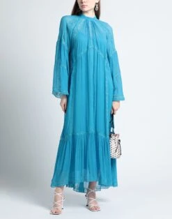 ETRO Azzurro Vestito In Seta -Marni Gabbana Outlet 15271053ph 14 e