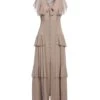 BLUMARINE Khaki Vestito In Seta -Marni Gabbana Outlet 15279696br 14 f