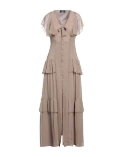 BLUMARINE Khaki Vestito In Seta