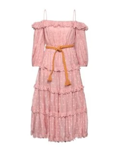 ZIMMERMANN Rosa Vestito Midi