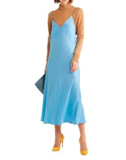 VICTORIA BECKHAM Azzurro Vestito Elegante -Marni Gabbana Outlet 15284256pe 14 e
