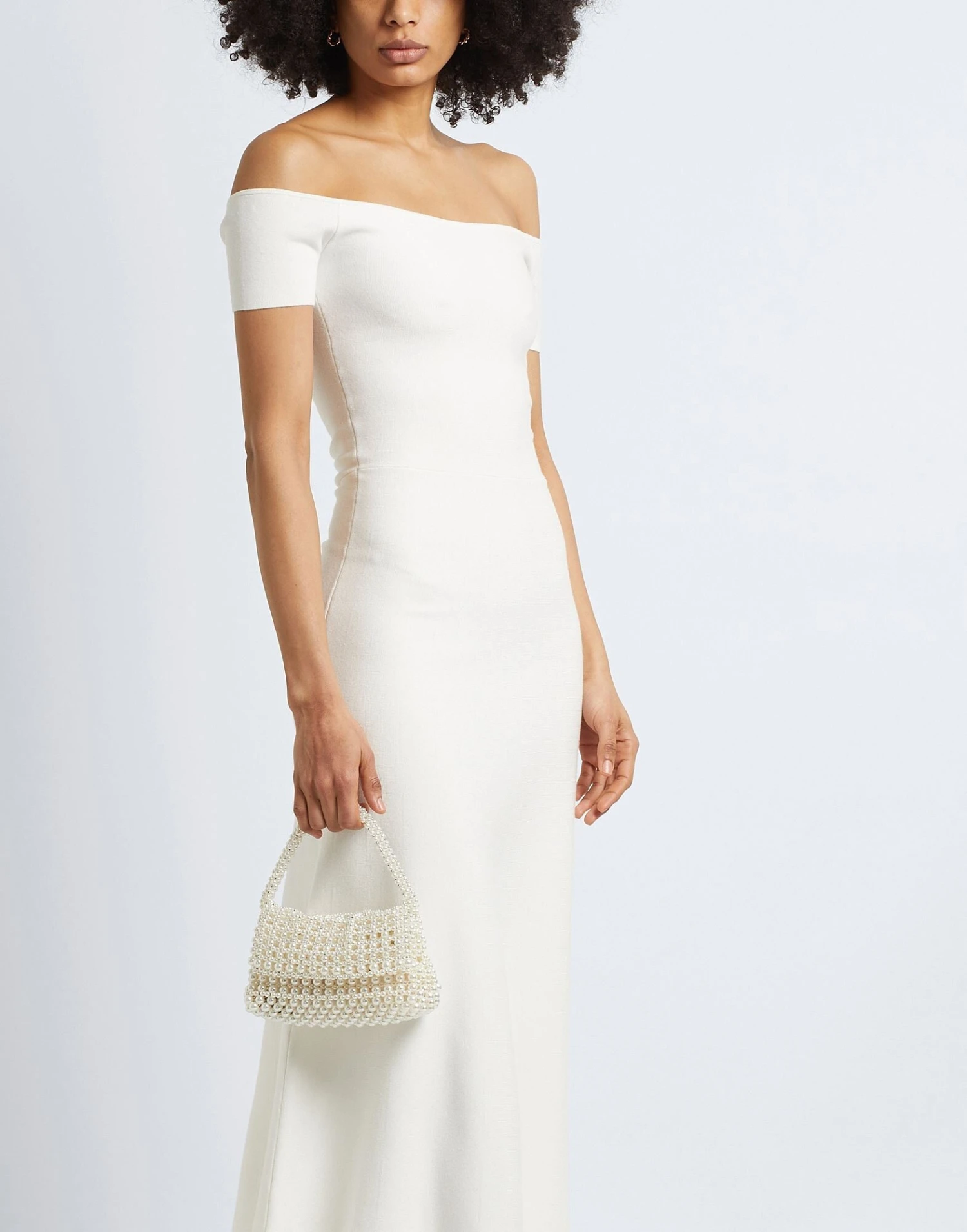 8 By YOOX Bianco Vestito Midi 4 8 By YOOX Bianco Vestito Midi - immagine 2