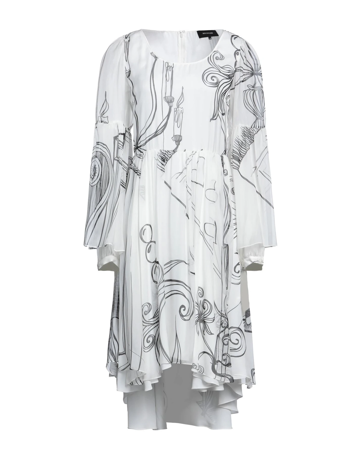 ROCHAS Bianco Vestito In Seta 3 ROCHAS Bianco Vestito In Seta