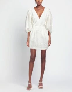 JUST CAVALLI Bianco Vestito Corto -Marni Gabbana Outlet 15291534uk 14 r
