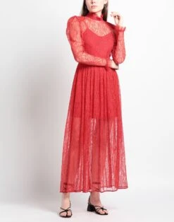 MSGM Rosso Vestito Lungo -Marni Gabbana Outlet 15291538tn 14 e