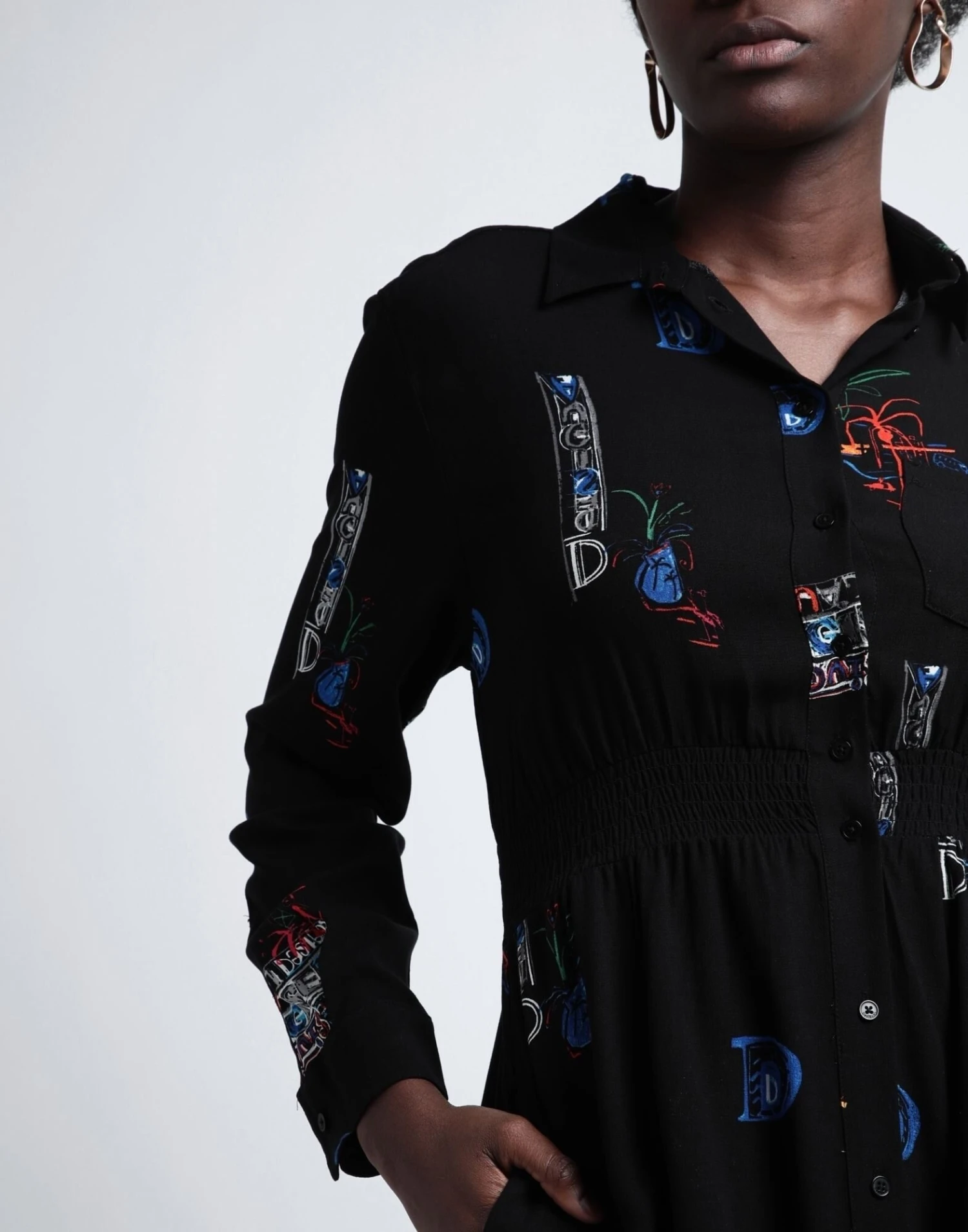 DESIGUAL Nero Vestito Corto 4 DESIGUAL Nero Vestito Corto - immagine 2