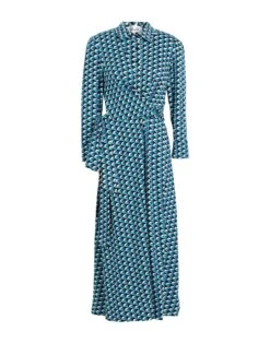 DIANE VON FURSTENBERG Azzurro Vestito Chemisier