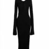 THE ATTICO Nero Vestito Midi -Marni Gabbana Outlet 15297677mo 14 f