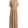 VICTORIA BECKHAM Nocciola Vestito Lungo