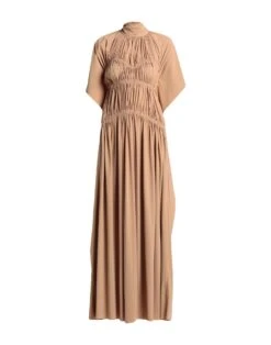 VICTORIA BECKHAM Nocciola Vestito Lungo