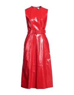 MSGM Rosso Vestito Midi