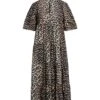 GANNI Beige Vestito Midi -Marni Gabbana Outlet 15301380ig 14 f
