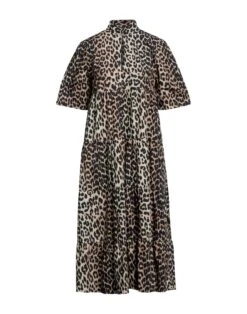 GANNI Beige Vestito Midi