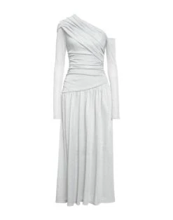 MSGM Grigio Chiaro Vestito Midi