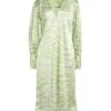 GANNI Verde Acido Vestito Elegante -Marni Gabbana Outlet 15301909kb 14 f
