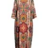 ETRO Salmone Vestito Midi -Marni Gabbana Outlet 15312918vc 14 f