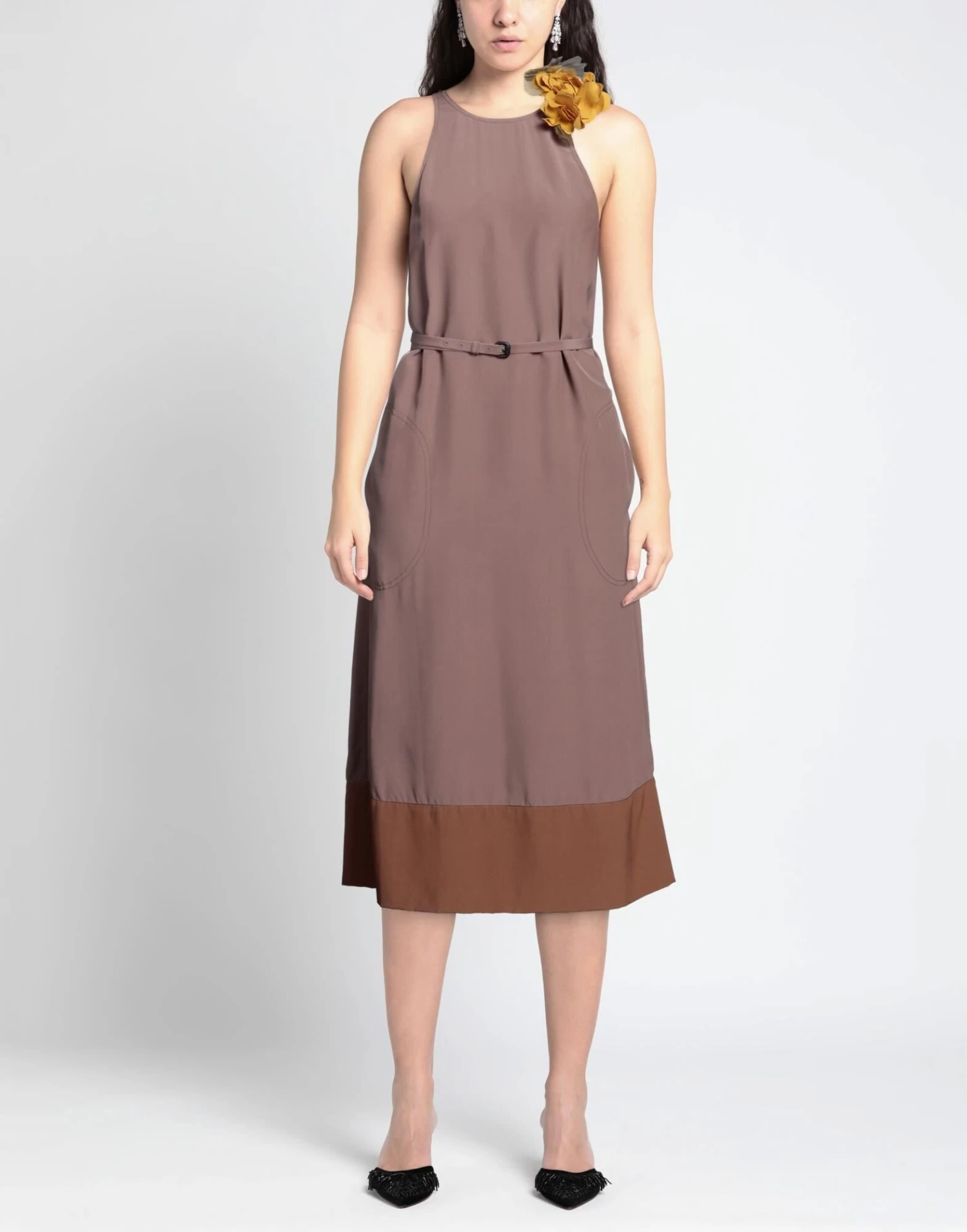 BOTTEGA VENETA Nocciola Vestito Da Ufficio 4 BOTTEGA VENETA Nocciola Vestito Da Ufficio - immagine 2