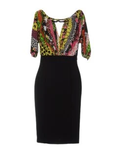 VERSACE Nero Vestito In Seta