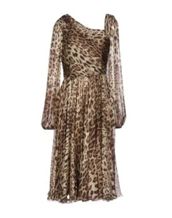 DOLCE & GABBANA Cacao Vestito In Seta