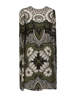 VALENTINO Verde Militare Vestito Corto