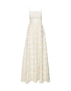 VALENTINO Bianco Vestito In Seta